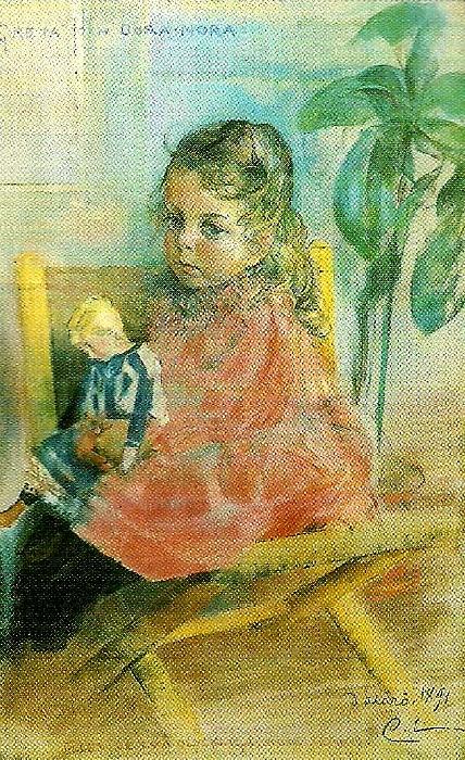 Carl Larsson greta och dora-nora eller de tva olyckliga modellera Germany oil painting art